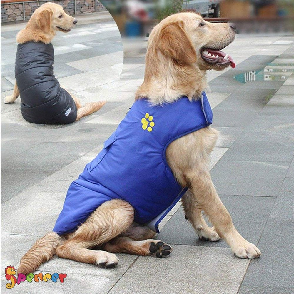 Spencer Winter Waterproof Dog Vest Coat Windproof Warm Reversible Dog Jacket for Cold Weather Puppy Dog Outwear Apparels for Small Medium Large Dogs "Red, S" Animals & Pet Supplies > Pet Supplies > Dog Supplies > Dog Apparel Spencer   