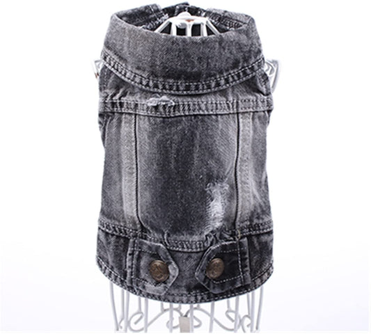 Keffiyeh Small Pet Dog Cat Jeans Jacket Coat Vest Pet Puppy Clothes Apparel (Color : Black, Size : X-Large) Animals & Pet Supplies > Pet Supplies > Dog Supplies > Dog Apparel keffiyeh   