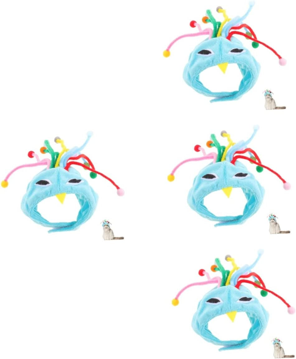 Ipetboom Headwear Decor Puppies Funny Cover Peacock Household Warm Cat Dogs Soft Small Cats Headdress Cap Costume Dog Bird for Party Cartoon Lovely Puppy Hat Accessories Design Animals & Pet Supplies > Pet Supplies > Dog Supplies > Dog Apparel Ipetboom As Shown 1x4pcs 20X20X1cmx4pcs 