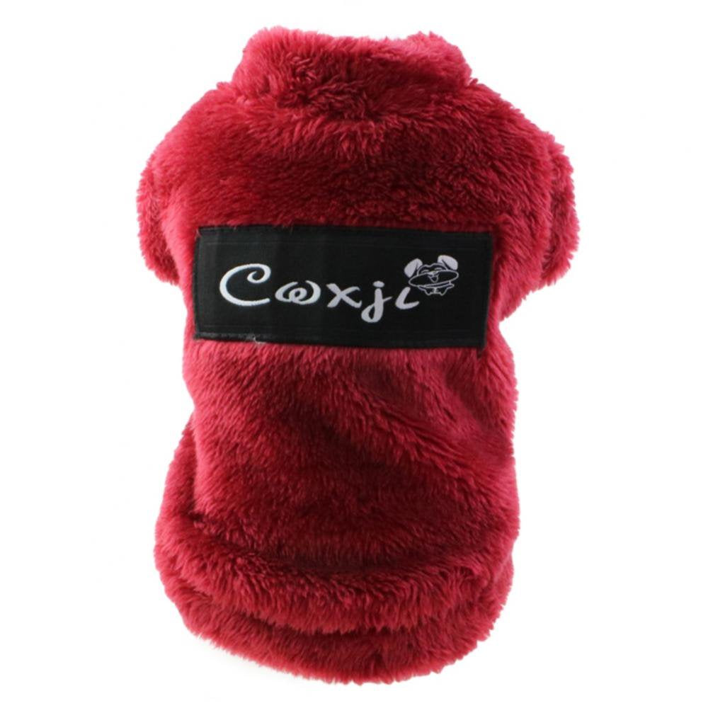 Small Dog Sweater Coat Winter Coral Fleece Puppy Clothes Warm Chihuahua Jacket Jumper Clothing Fall Pet Cat Doggy Boy Girl Shirt Apparel for Cold Weather Animals & Pet Supplies > Pet Supplies > Dog Supplies > Dog Apparel AVAIL L Red 