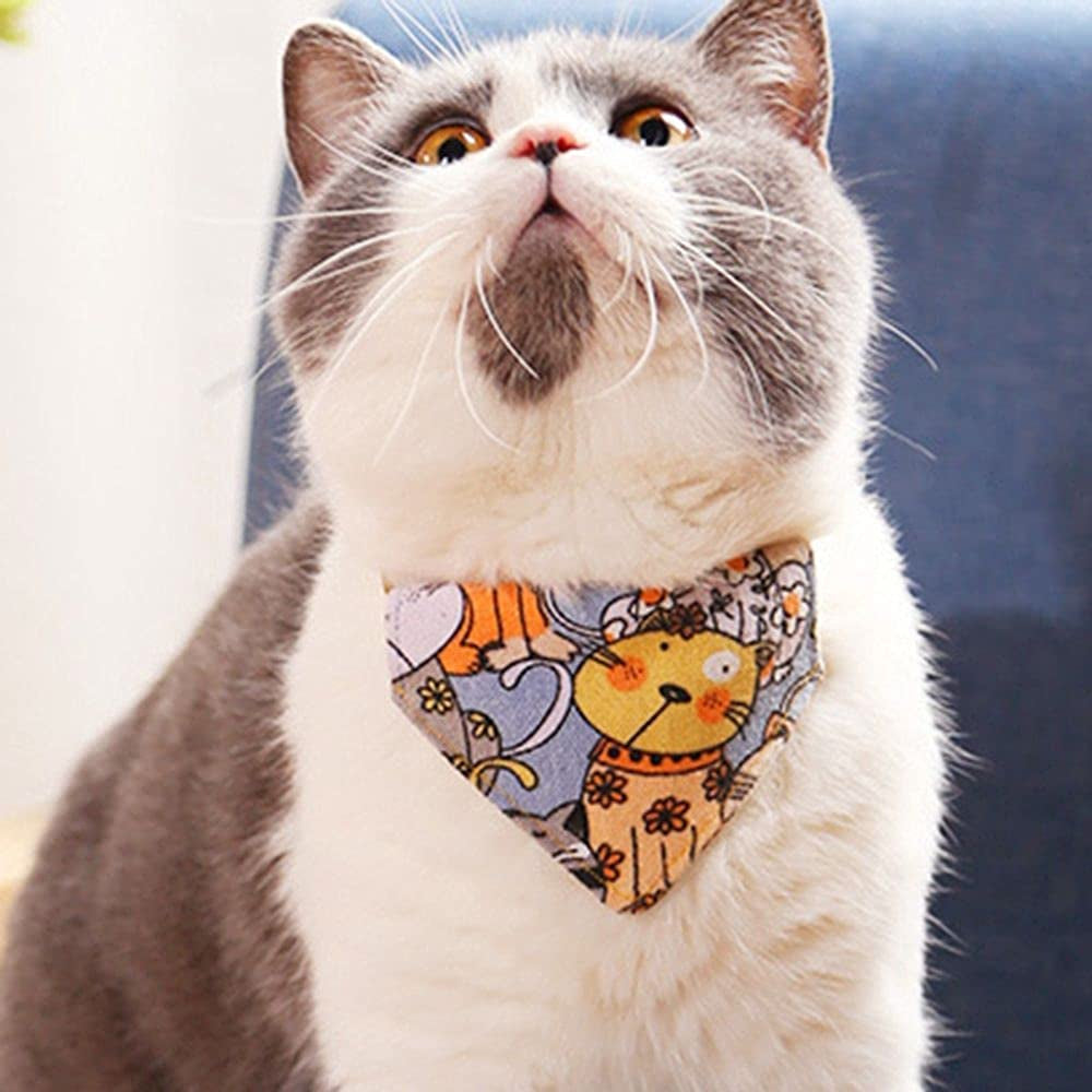 Pet Neckerchief,Trigon Scarf Handmade Cartoon Pet Supplies Cat Accessories Dog Triangle Bibs Kitten Bandana Bow Tie Cat Saliva Towel(4) Animals & Pet Supplies > Pet Supplies > Dog Supplies > Dog Apparel DIAOYIG   