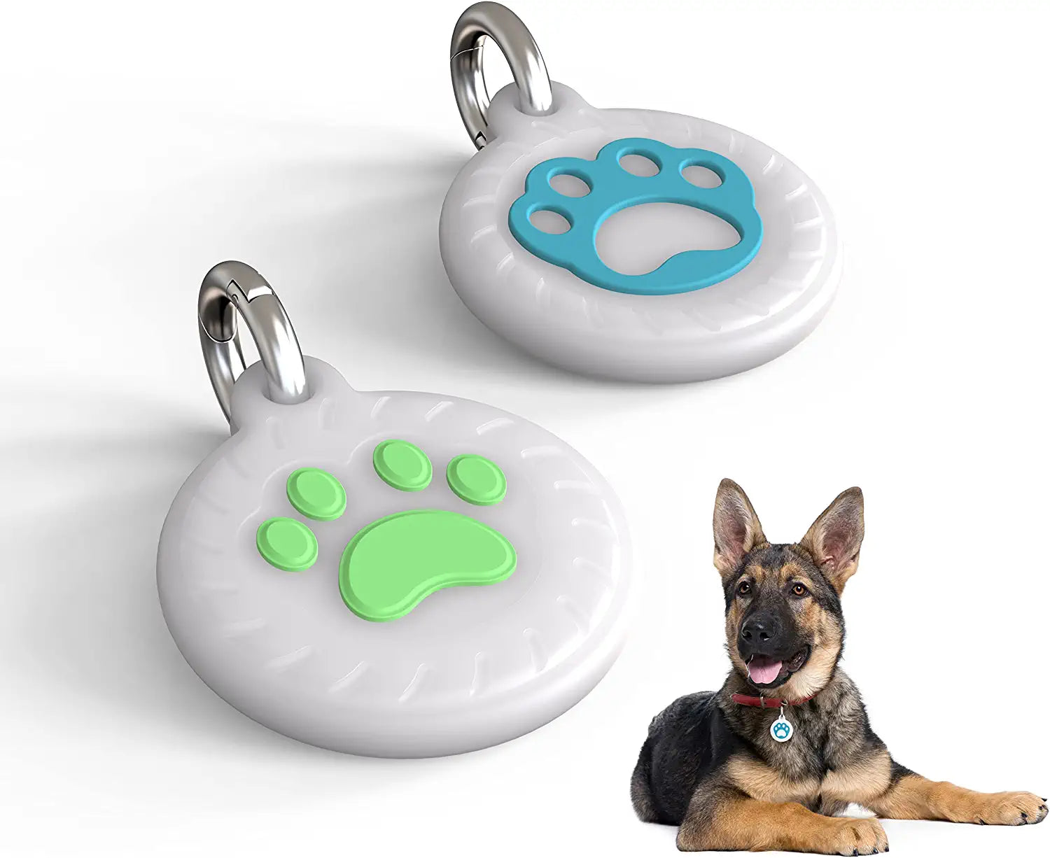 Owxix Apple Airtag Cases Airtag Keychain Holder for Dog/Cat ,Anti-Scratch Skin Cover&Water Resistant Silicone Protective Case for Airtag GPS Tracking with Keychain(2 Pack)