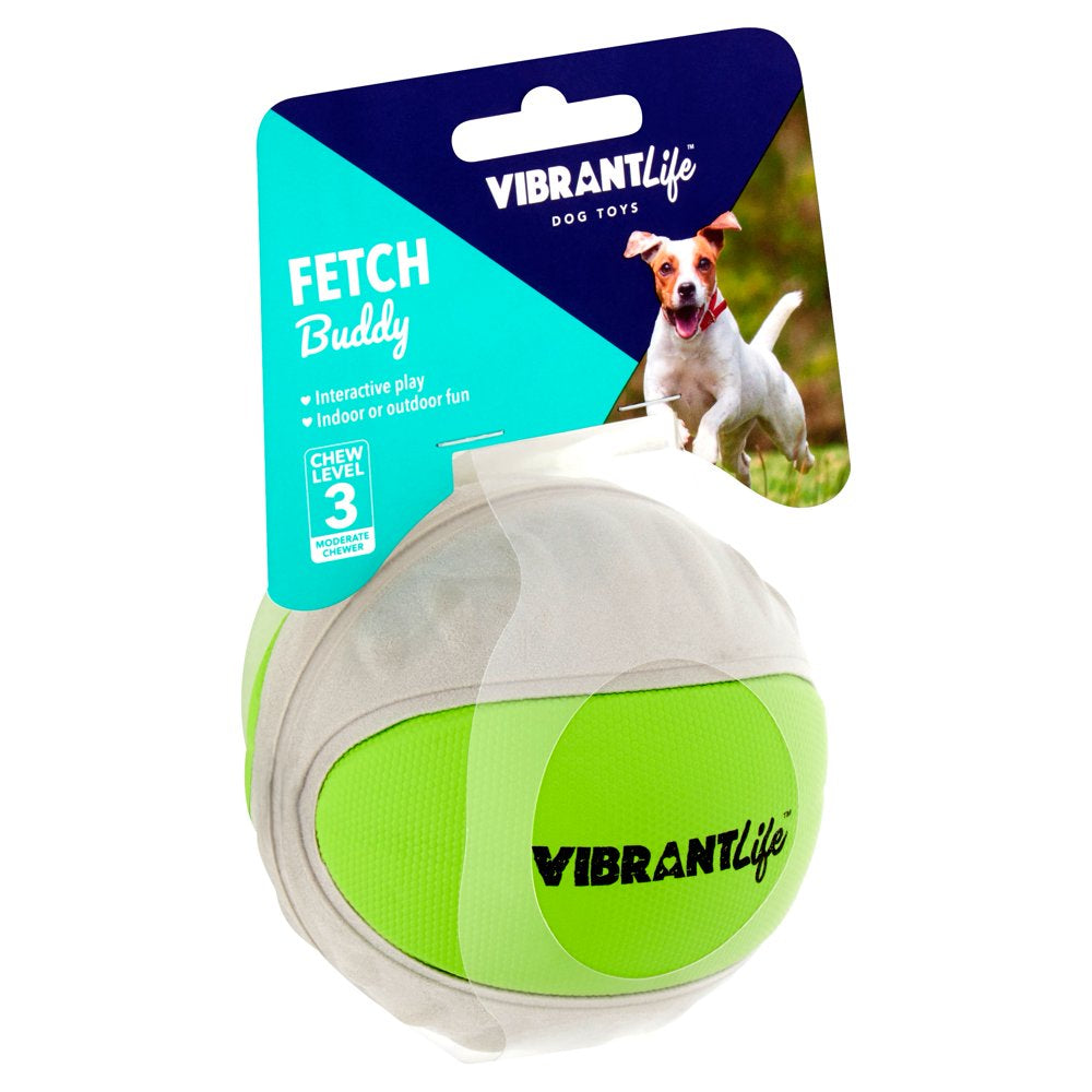 Vibrant Life Fetch Buddy Interactive Ball Dog Fetch Toy, Color May Vary, Medium, Chew Level 3 Animals & Pet Supplies > Pet Supplies > Dog Supplies > Dog Toys Wal-Mart Stores, Inc.   