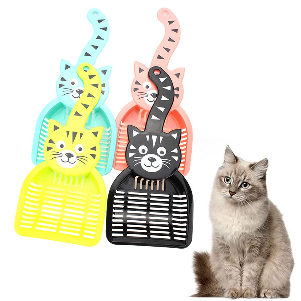 Pet Enjoy Cartoon Cat Litter Scoop,Cute Cat Face Cat Tail Handle Scooper,Creative Durable Hollow Kitty Cat Litter Shovel for Litter Box Animals & Pet Supplies > Pet Supplies > Cat Supplies > Cat Litter Pet Enjoy   