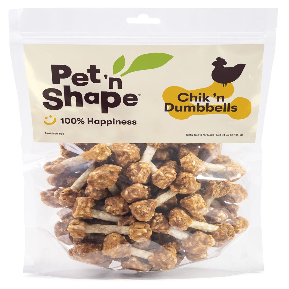 Pet 'N Shape Chik 'N Rice Dumbbells Dog Treats - 2 Pounds Animals & Pet Supplies > Pet Supplies > Dog Supplies > Dog Treats Pet 'n Shape Chicken 32 fl oz 