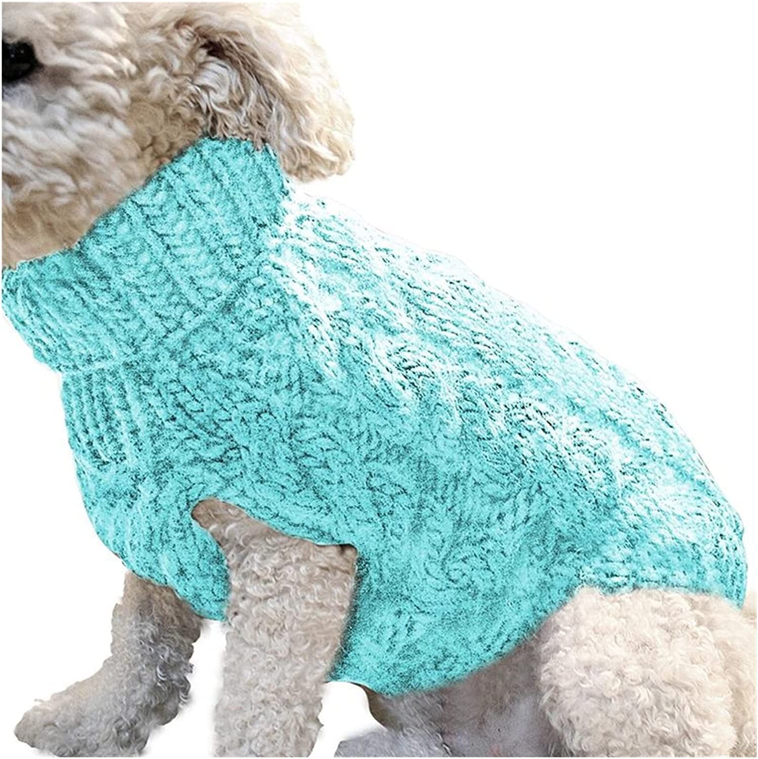 SXNBH Warm Dog Sweater Winter Clothing Turtleneck Knitted Pet Cat Puppy Clothes Costume for Outfit Sweaters Vest (Color : E, Size : Large) Animals & Pet Supplies > Pet Supplies > Dog Supplies > Dog Apparel chuju C Large 