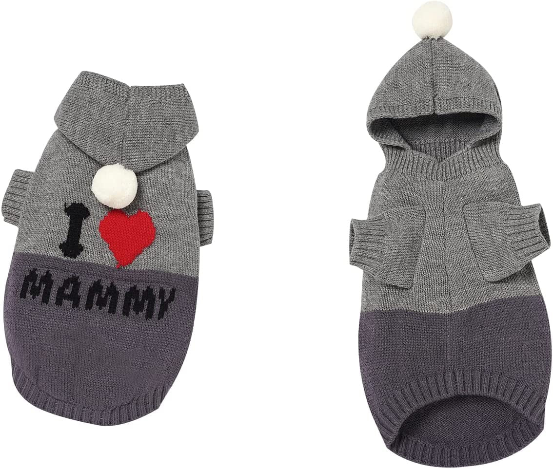 Warm Dog Cat Sweater Winter Pet Clothes Outfits for Small Dogs(S,Off White) Animals & Pet Supplies > Pet Supplies > Dog Supplies > Dog Apparel BEFAiR B938-Grey Medium 