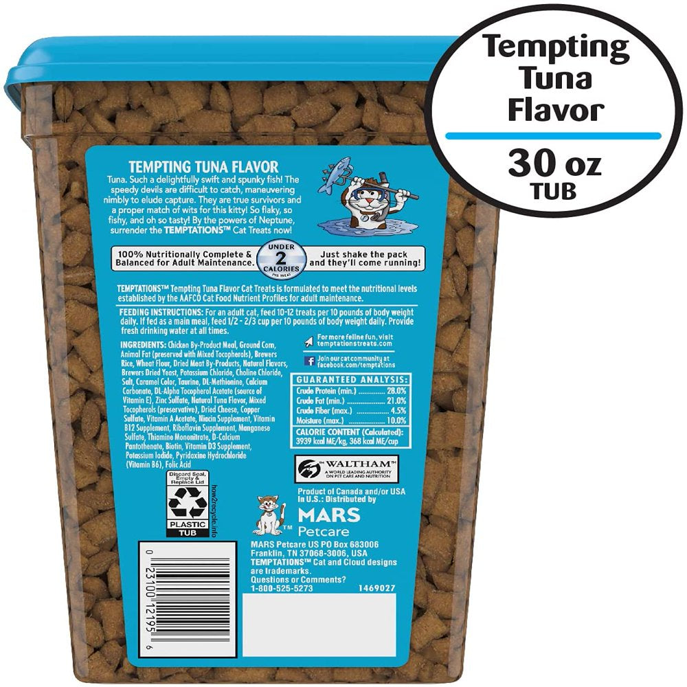 Temptations Classic Crunchy and Soft Cat Treats, Tempting Tuna Flavor, 30 Oz. Animals & Pet Supplies > Pet Supplies > Cat Supplies > Cat Treats Mars Petcare   