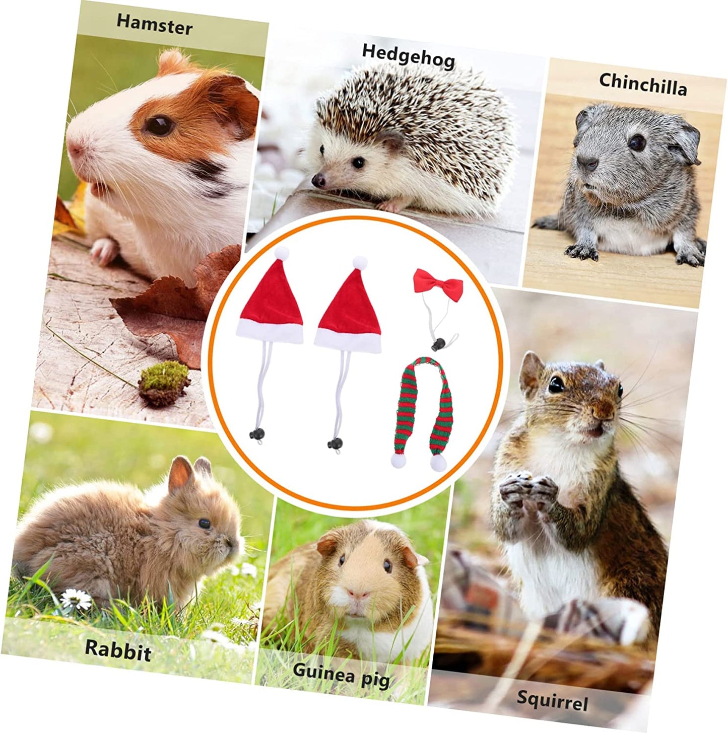 BCOATH 1 Set Animal Decorative Dog Caps Animals Tie Costumes Hedgehog Accessories Scarfs Guinea Party Lovely Costume Pet Pig Clothing Hamster Supplies Headdress and Hat Christmas Scarf Animals & Pet Supplies > Pet Supplies > Dog Supplies > Dog Apparel BCOATH   