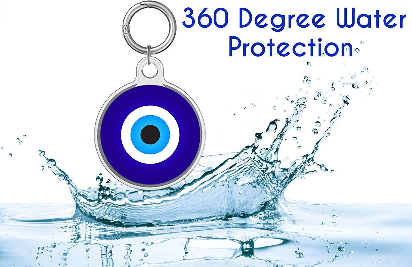 Impressed Protective Full Cover Airtag Case for Women - Lightweight Evil Eye Design - anti Scratch Silicon Skin Accessories with Keychain - Compatible with Apple Airtag Finder (Evil Eye Design) Electronics > GPS Accessories > GPS Cases Impressed.co   