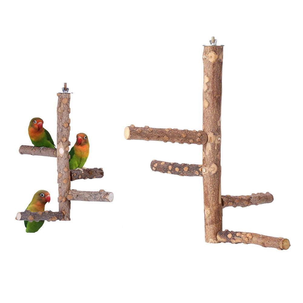 Bird Perch Nature Wood Branches Stand Toys in Bird Cage for 3 or 4 Small Medium Parrots Budgies Parakeet Cockatiels Lovebirds - M 10X25Cm Animals & Pet Supplies > Pet Supplies > Bird Supplies > Bird Cages & Stands Gazechimp   