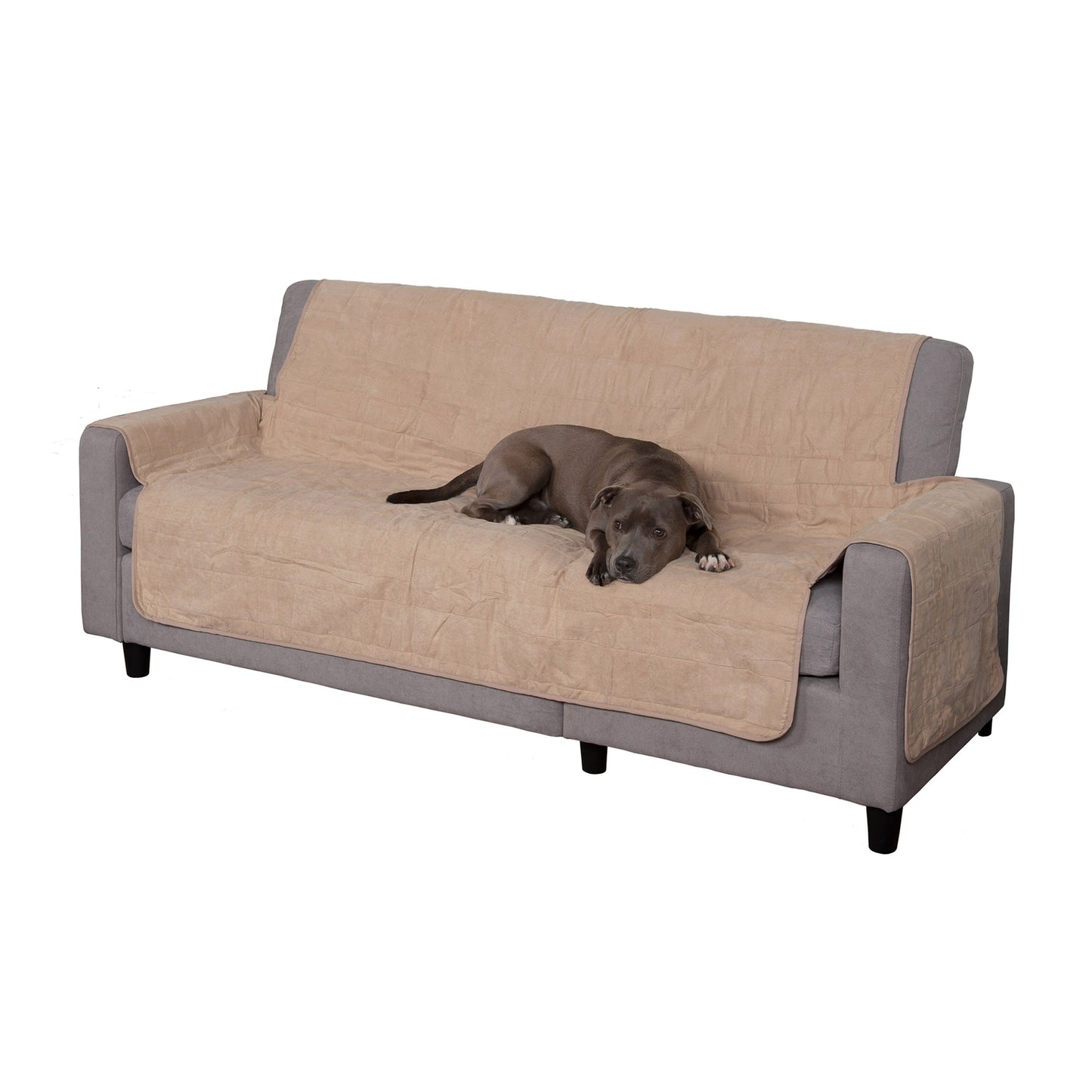 Furhaven Pet Furniture Cover | Suede Furniture Cover Protector for Dogs & Cats, Clay, Loveseat Animals & Pet Supplies > Pet Supplies > Cat Supplies > Cat Furniture FurHaven Pet Products Sofa Beige 