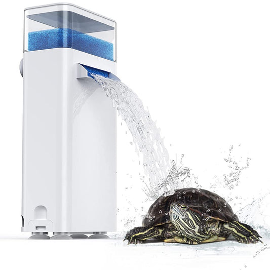 Ugerlov Turtle Tank Filter,Aquarium Waterfall Filter Low Level Water Clean Pump for Small Fish Tank Amphibian Frog Crab Habit Designed with 4W Water Pump Animals & Pet Supplies > Pet Supplies > Fish Supplies > Aquarium Filters Ugerlov   
