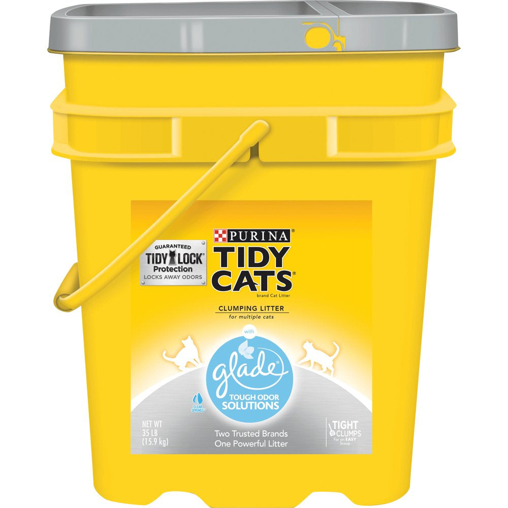 Purina Tidy Cats Clumping Cat Litter, Glade Clear Springs Multi Cat Litter, 35 Lb. Pail Animals & Pet Supplies > Pet Supplies > Cat Supplies > Cat Litter Nestlé Purina PetCare Company 35 lbs  