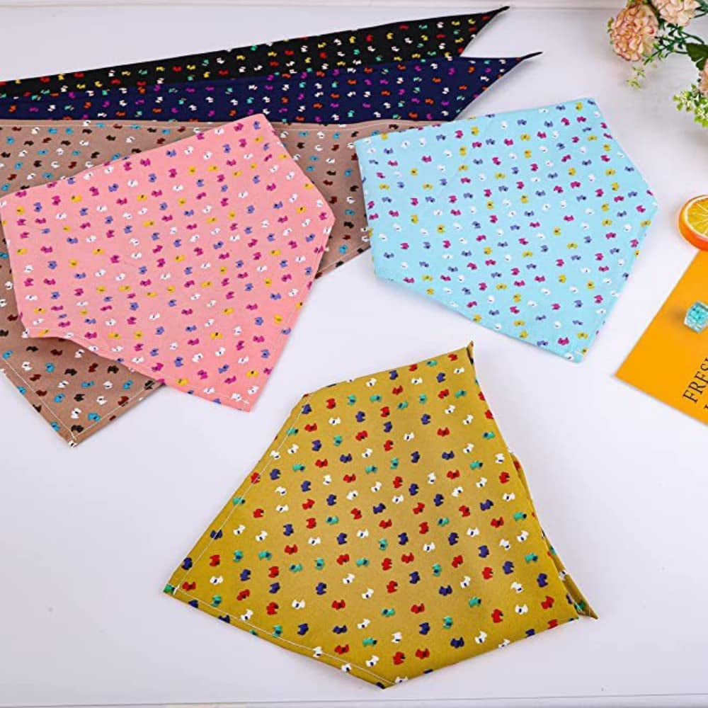 AQIYI Dog Bandana Soft Adjustable Boy Girl Dog Triangle Bibs Scarf Printed for Small Medium Pets (65 * 45 * 45Cm,Black) Animals & Pet Supplies > Pet Supplies > Dog Supplies > Dog Apparel AQIYI   