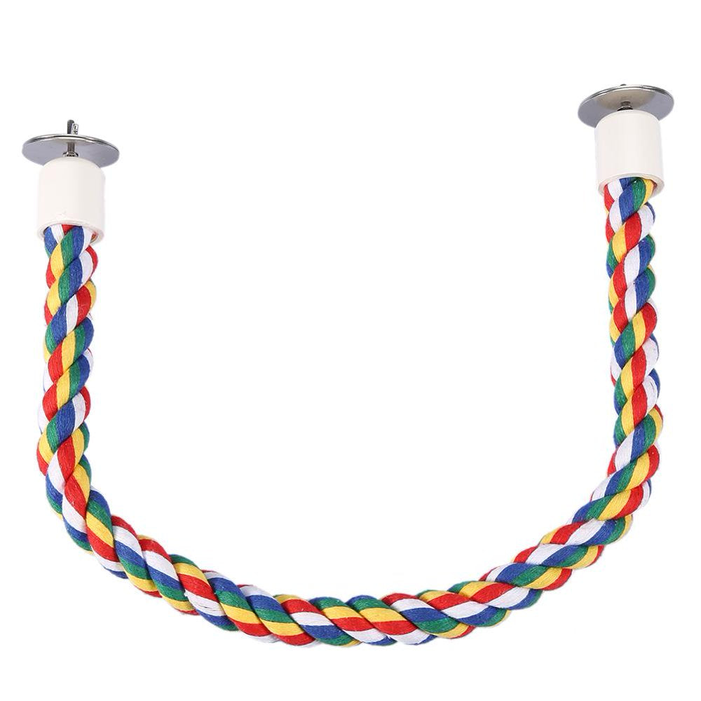 Mgaxyff Bird Rope Perch,Bird Parrot Colorful Cotton Rope Standing Perch Bird Bungee Toy Animals & Pet Supplies > Pet Supplies > Bird Supplies > Bird Toys KOL PET   