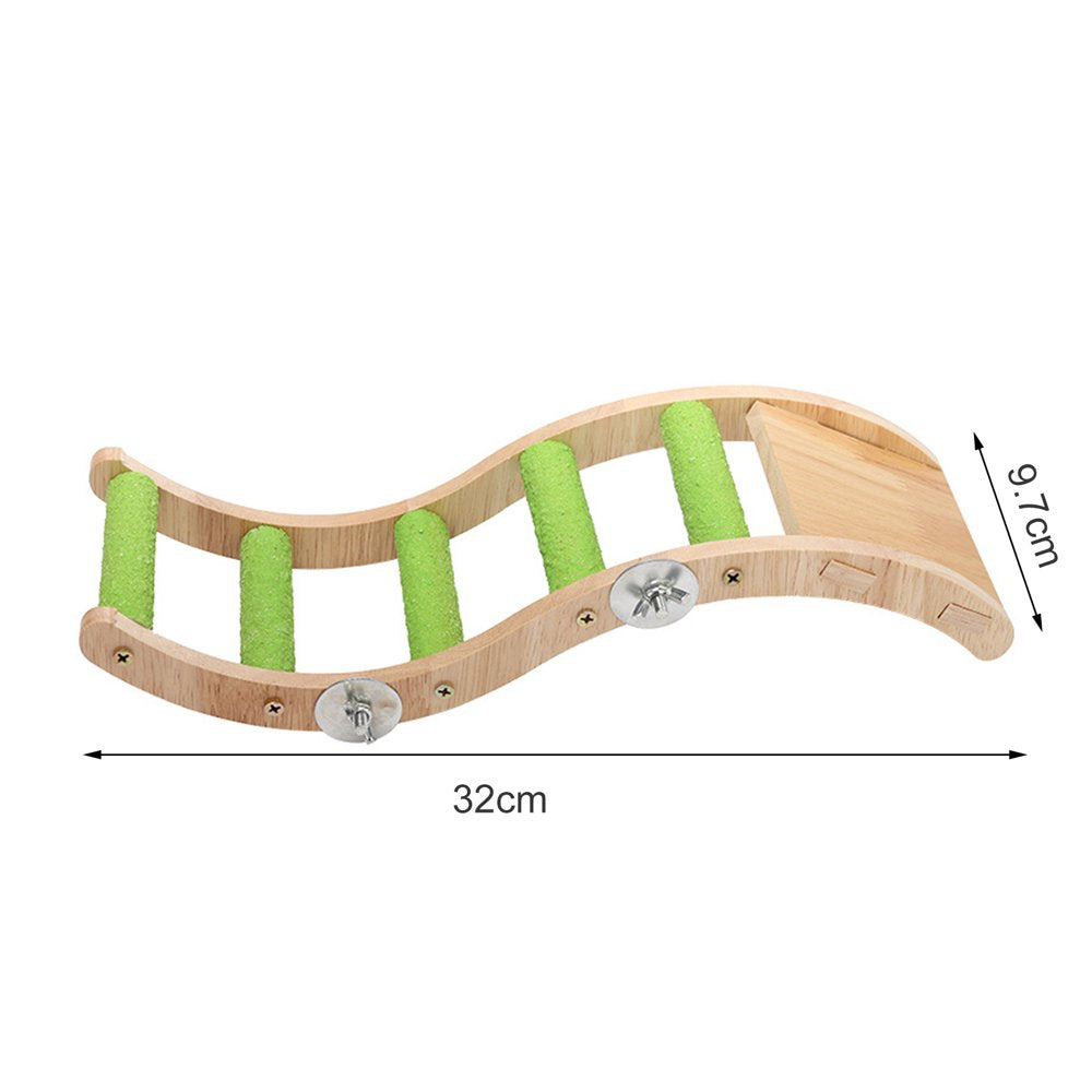 Leaveforme Pet Bird Toy Log Color Interactive Wooden Parrot Climbing Ladder Play Toys Cage Accessory Animals & Pet Supplies > Pet Supplies > Bird Supplies > Bird Cage Accessories Leaveforme   