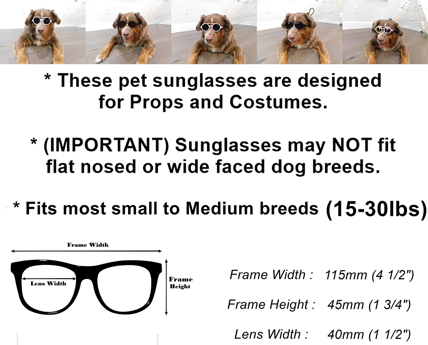 G034-Jnst Dog Cat Pet Costume round Top Bridge Sunglasses Small to Medium Breeds 15-30Lbs (Pink-Pink Mirror) Animals & Pet Supplies > Pet Supplies > Dog Supplies > Dog Apparel Style Vault   