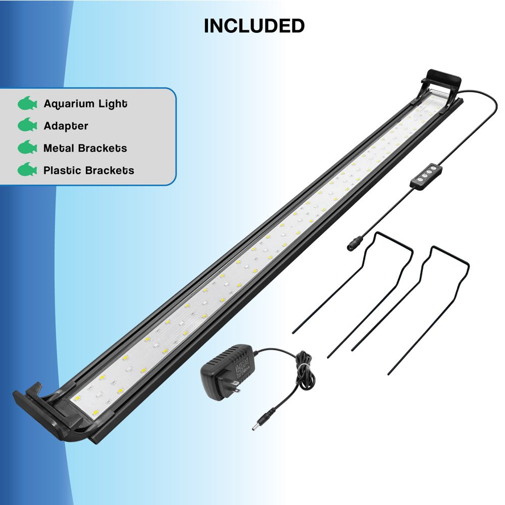 Qube 20W Full Spectrum Aquarium Light (28" - 31") Aluminum Alloy Shell with Extendable Brackets, Red, White & Blue Leds, External Remote, Suitable for Most Fish Tanks Animals & Pet Supplies > Pet Supplies > Fish Supplies > Aquarium Lighting QUBE   