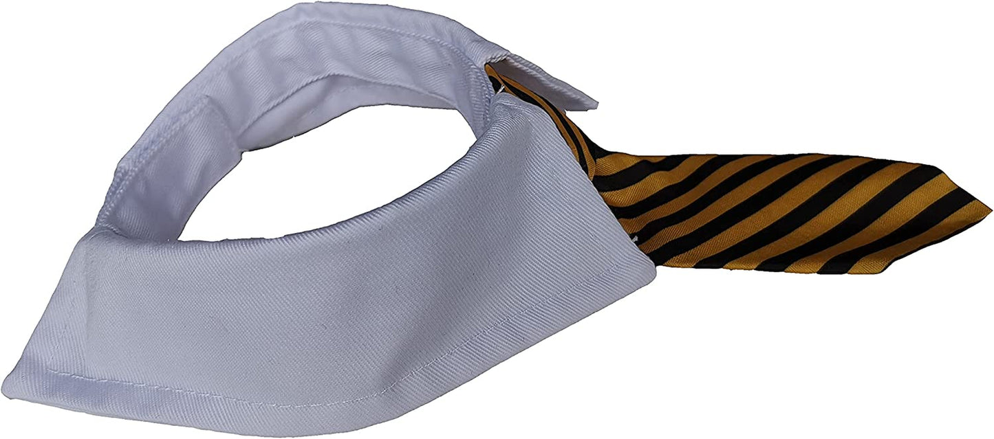 VEDEM Dog Necktie with Tuxedo Collar, Pet Adjustable Costumes Striped Neck Tie for Small Medium Large Dogs (Large, Yellow Black) Animals & Pet Supplies > Pet Supplies > Dog Supplies > Dog Apparel Mengxi   