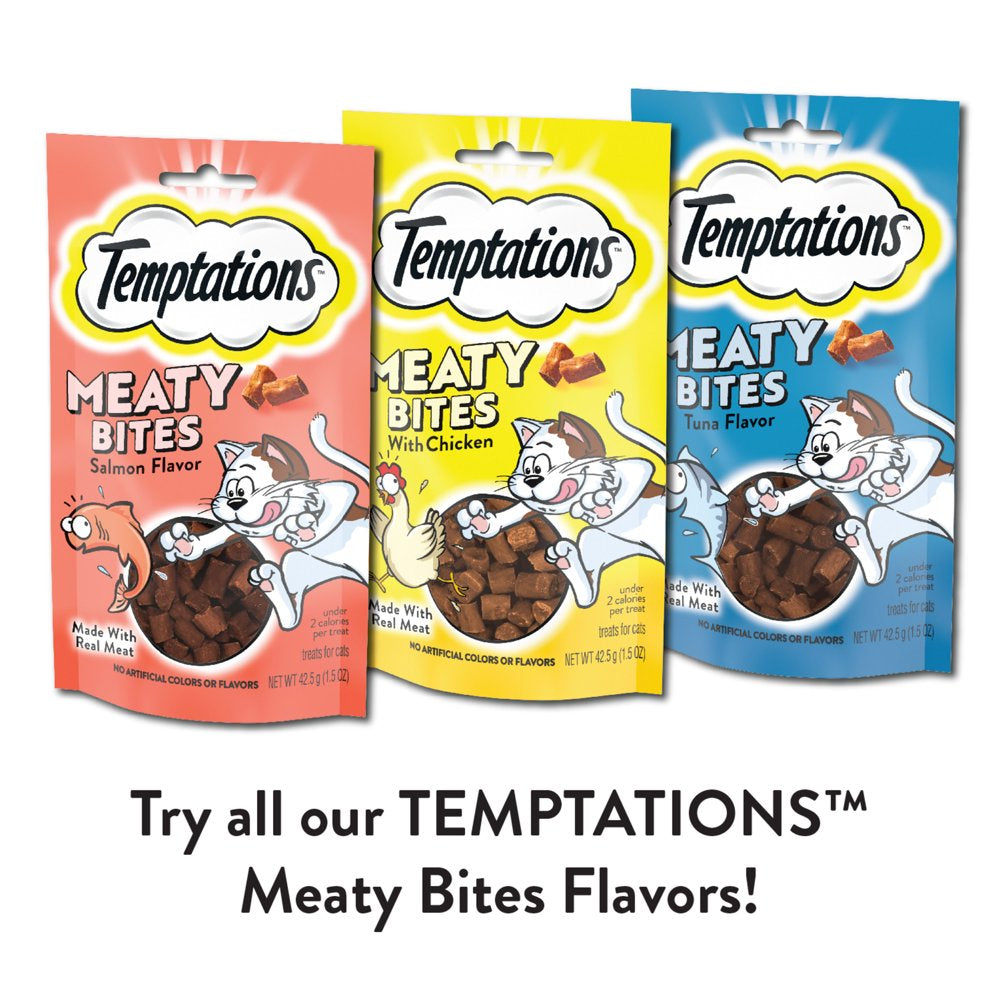 Temptations Meaty Bites Soft and Savory Chicken Flavor Treats for Cats, 1.5 Oz Pouch Animals & Pet Supplies > Pet Supplies > Cat Supplies > Cat Treats Mars Petcare   