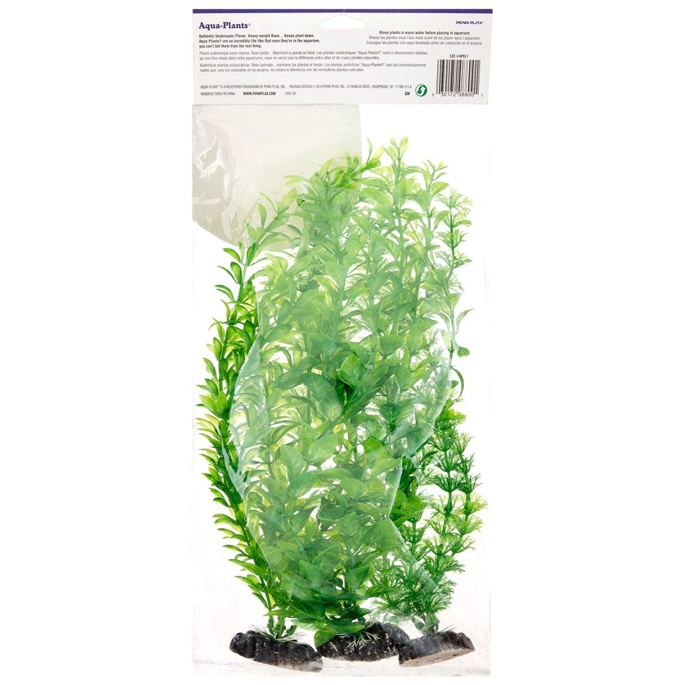 Penn-Plax Aqua-Plants Plastic Aquarium 3 Piece Plant Bundle – Green – 16” Height Animals & Pet Supplies > Pet Supplies > Fish Supplies > Aquarium Decor Penn-Plax   