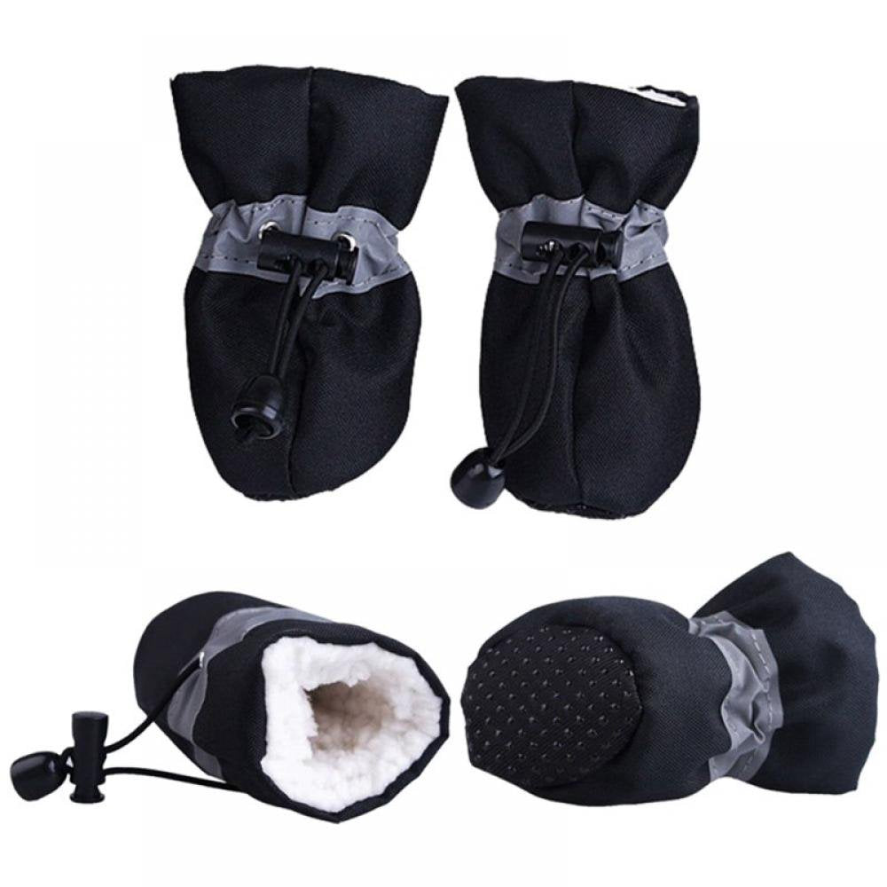 Clearance!!Waterproof Dog Shoes Breathable Paws Protector Anti-Skid Dog Boots with Reflective Strap Pet Winter Warm Snow Boots for Small, Medium and Large Dogs Animals & Pet Supplies > Pet Supplies > Dog Supplies > Dog Kennels & Runs Shunrunxiang 6.5*5.5cm Black 