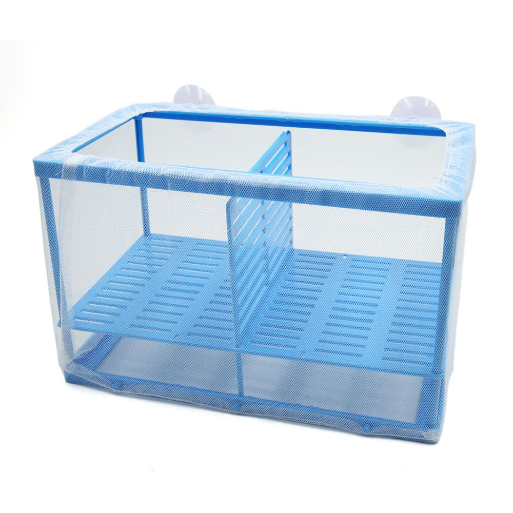 Betta Tank Aquarium Fish Separation Frame Net Fry Hatchery Breeder Box Blue Animals & Pet Supplies > Pet Supplies > Fish Supplies > Aquarium Fish Nets Unique-Bargains   