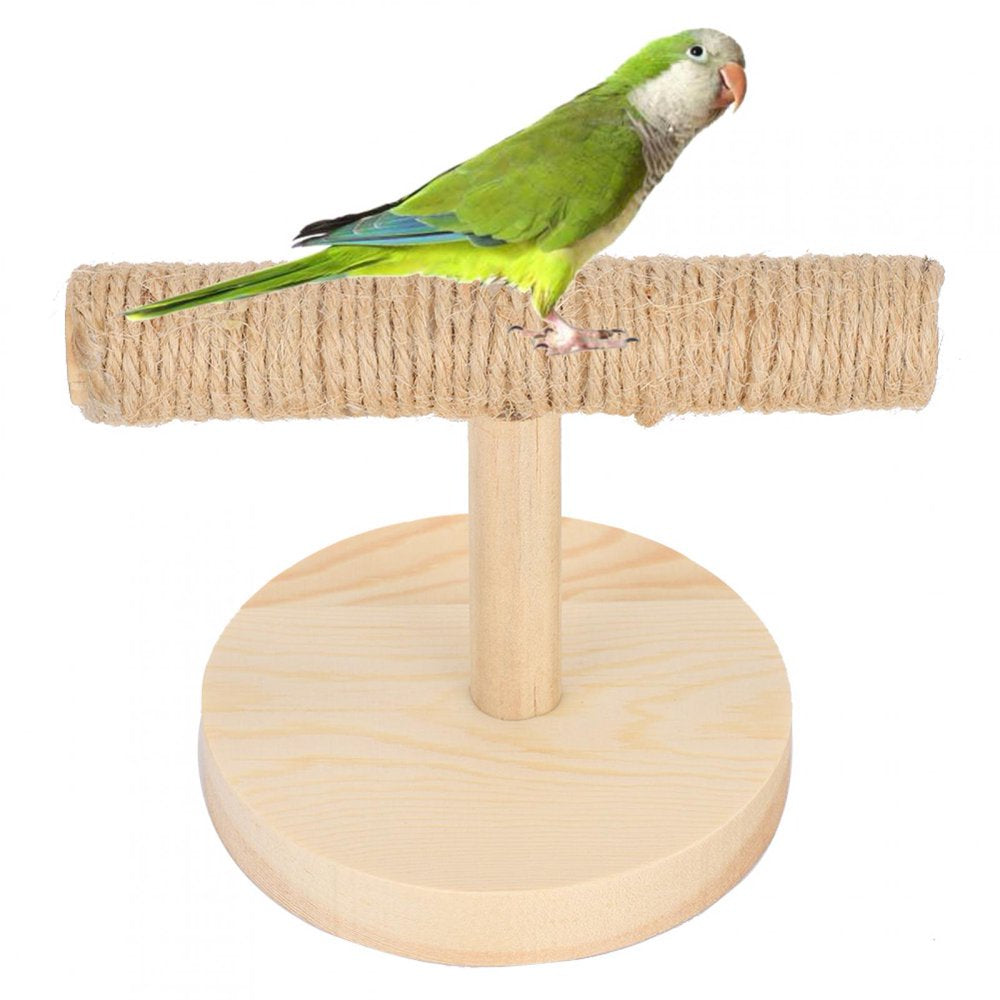 EBTOOLS Bird Platform, Training Stand Playground Foldable Wood Bird Cage Stand, for Birds