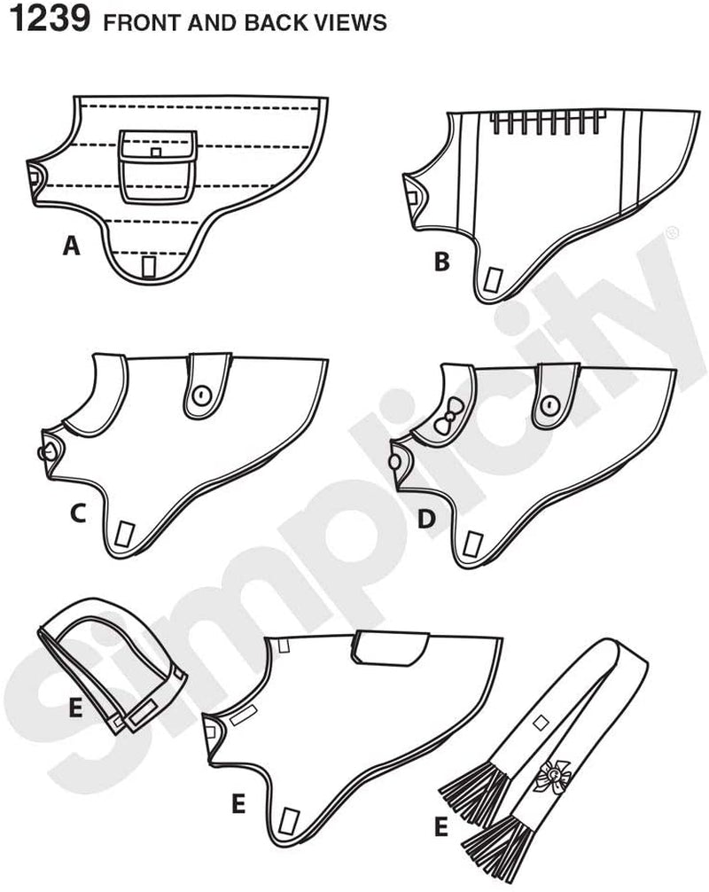 Simplicity 1239 Dog Coat Sewing Pattern, Fits Small, Medium, and Large Size Dogs Animals & Pet Supplies > Pet Supplies > Dog Supplies > Dog Apparel CSS Industries, Inc.   