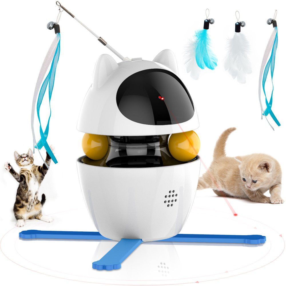 Cornmi Automatic Cat Toys Interactive for Indoor Cats,4 in 1 Cat Interactive Toys with Cat Feather Toy,Cat Ball Toy,Cats Light Toy,Usb Rechargeable Animals & Pet Supplies > Pet Supplies > Cat Supplies > Cat Toys Shenzhen tonghua weiye technology co., LTD   
