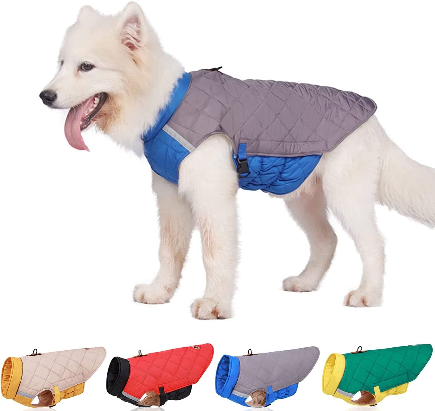 Dog Winter Jacket Vest, Dog Winter Warm Reflective Jacket with D-Ring,Waterproof Windproof Winter Dog Jacket, Cold Weather Coat for Medium Large Dogs(Red 3XL) Animals & Pet Supplies > Pet Supplies > Dog Supplies > Dog Apparel Garden Miller Gray 5XL 