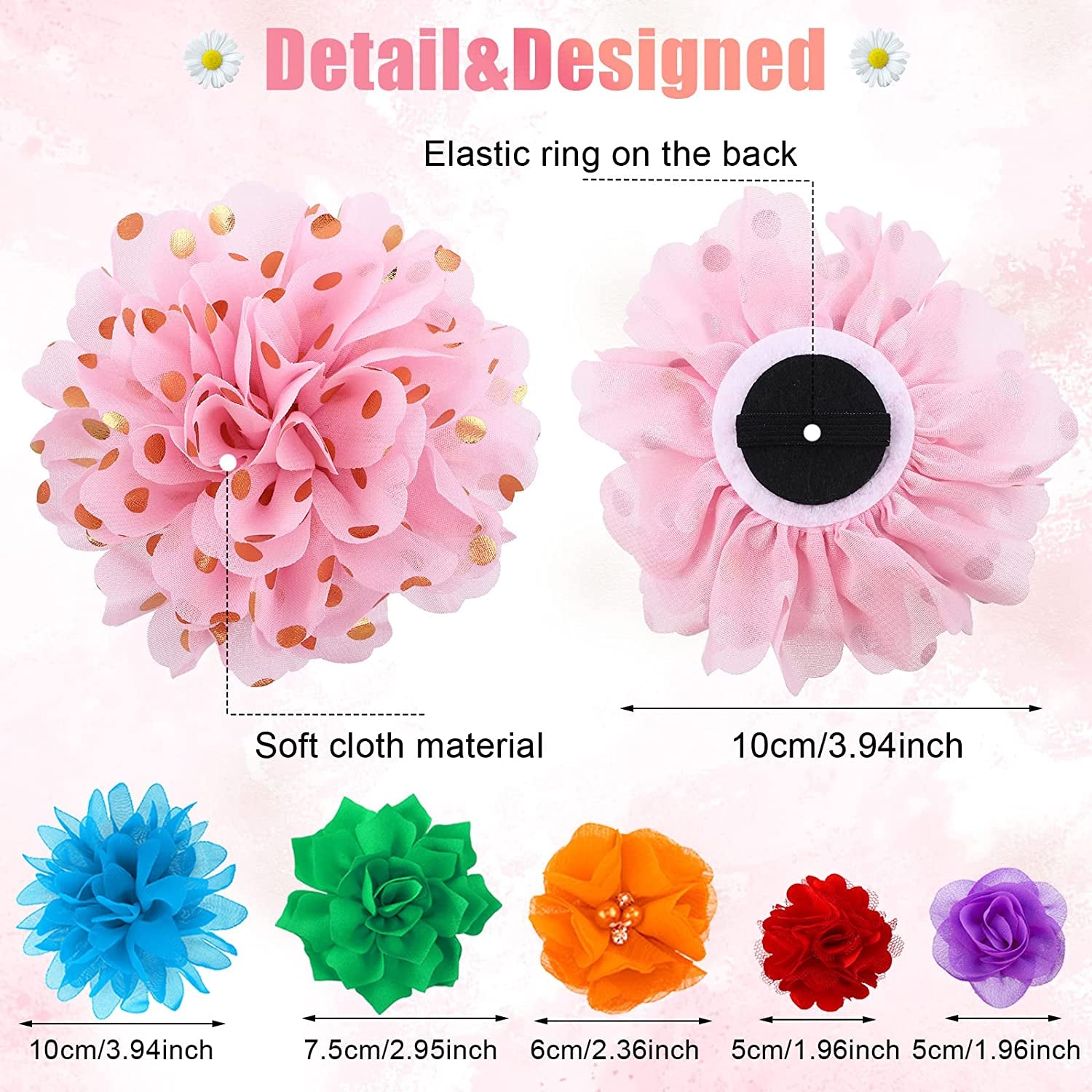 42 Pcs Dog Collar Flowers Dog Collar Accessories Dog Grooming Bows PET Flower Collar Embellishments Dog Flower Bow Ties Dog Collar Charms Flower for Puppy Dog Cat PET Collar, 6 Styles (Cute Colors) Animals & Pet Supplies > Pet Supplies > Dog Supplies > Dog Apparel Saintrygo   