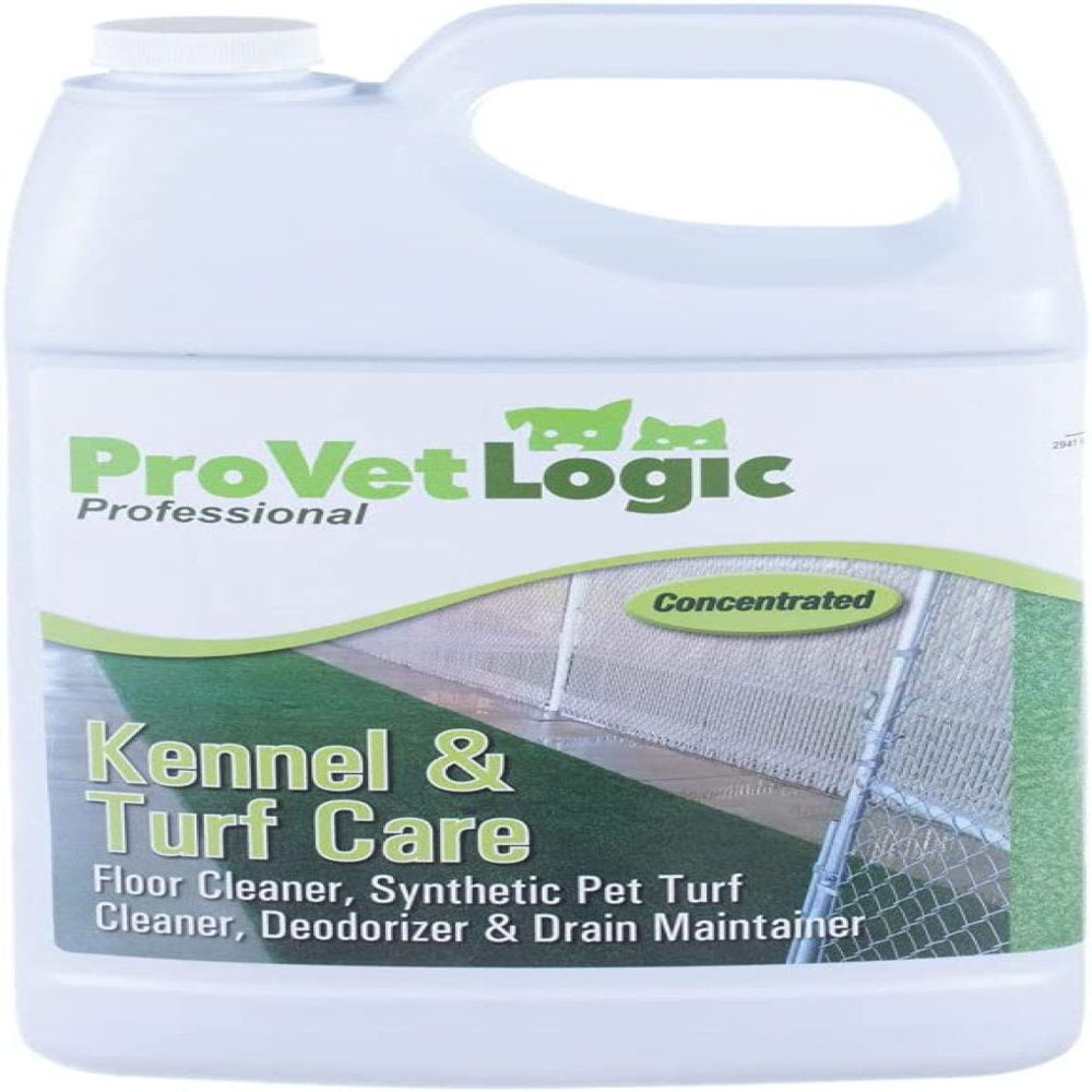 Pro Vet Logic Kennel & Turf Care- Floor Cleaner, Synthetic Pet Turf Cleaner, Deodorizer & Drain Maintainer- Gallon (Concentrated)