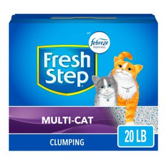 Fresh Step Multi-Cat Extra Strength Scented Litter with the Power of Febreze, Clumping Cat Litter, 20 Pounds