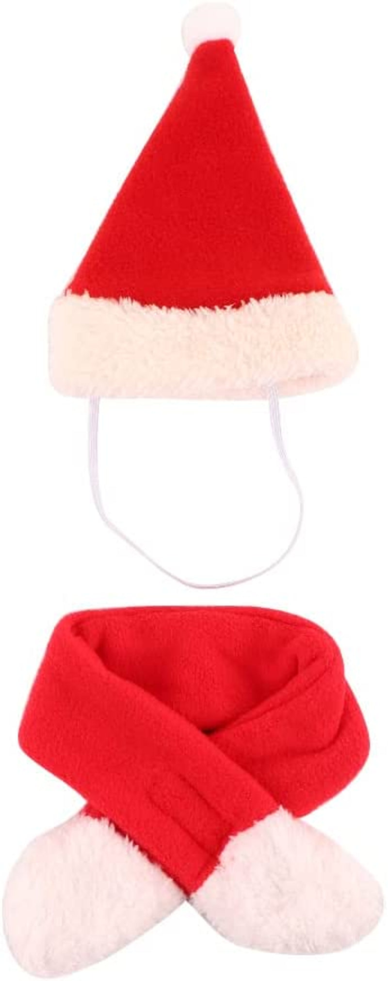 Cat Dog Cloak, Santa Claus Christmas Clothes,Puppy Santa Red Scarf Hat Head Funny Christmas Clothes,Costume for Puppy Kitten(Hat&Scarf) Animals & Pet Supplies > Pet Supplies > Dog Supplies > Dog Apparel LIJUCHEN Hat&Scarf  