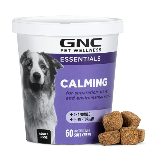 GNC for Pets Essentials Calming Soft Chew Dog Supplements | 60 Ct Chicken Flavor Dog Soft Chew Supplements for Calming and Relaxation | Adult Dog Calming Chews for Anxiety, White Electronics > GPS Accessories > GPS Cases GNC Calming  