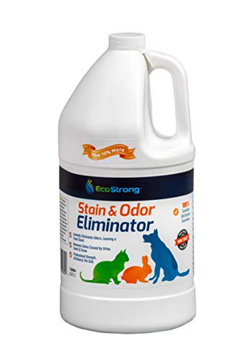 Pet Stain and Odor Remover - Powerful Enzymatic Urine Eliminator, for Cats & Dogs I by Eco Strong: 1 Gallon Value Size
