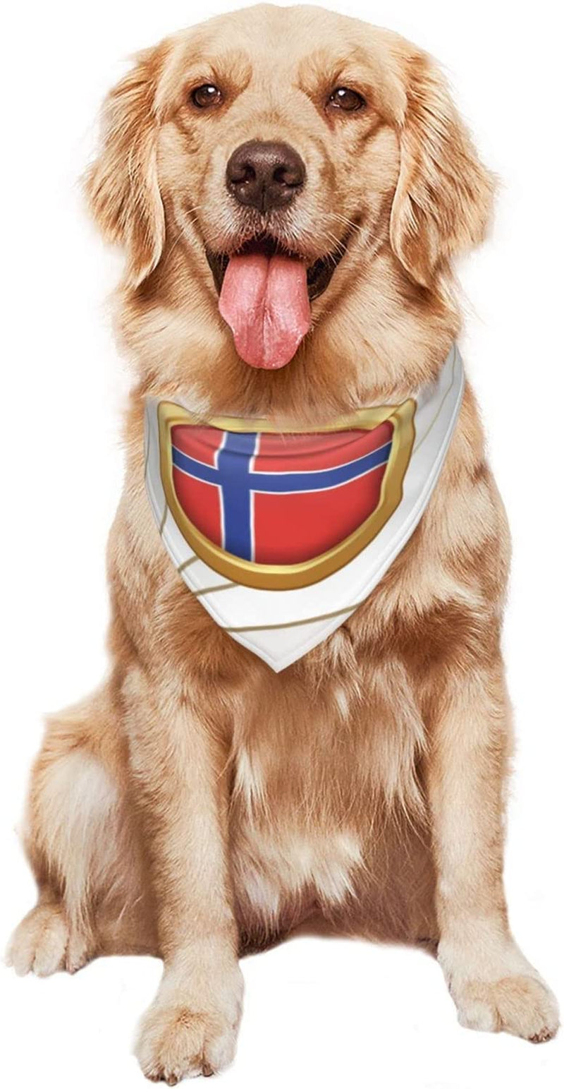 Golden Disc Norway Flag Pet Dog and Cat Decorative Triangle Scarf,Dog Bandana,Breathable and Stain Resistant. Animals & Pet Supplies > Pet Supplies > Dog Supplies > Dog Apparel ZALTAS   