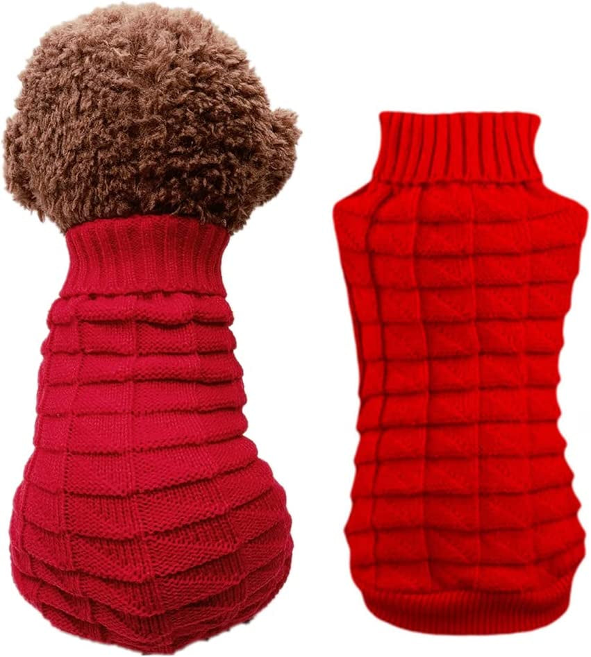 Knitted Braid Plait Turtleneck Sweater Knitwear Outwear for Dogs & Cats (Pink, L) Animals & Pet Supplies > Pet Supplies > Dog Supplies > Dog Apparel Wiz BBQT Red XXL 