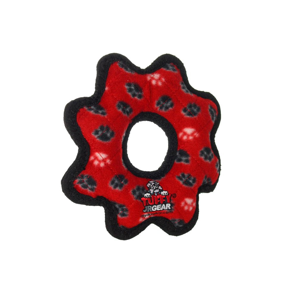 Tuffy Jr Gear Ring Red Paw Durable Dog Toy Animals & Pet Supplies > Pet Supplies > Dog Supplies > Dog Toys VIP Products   