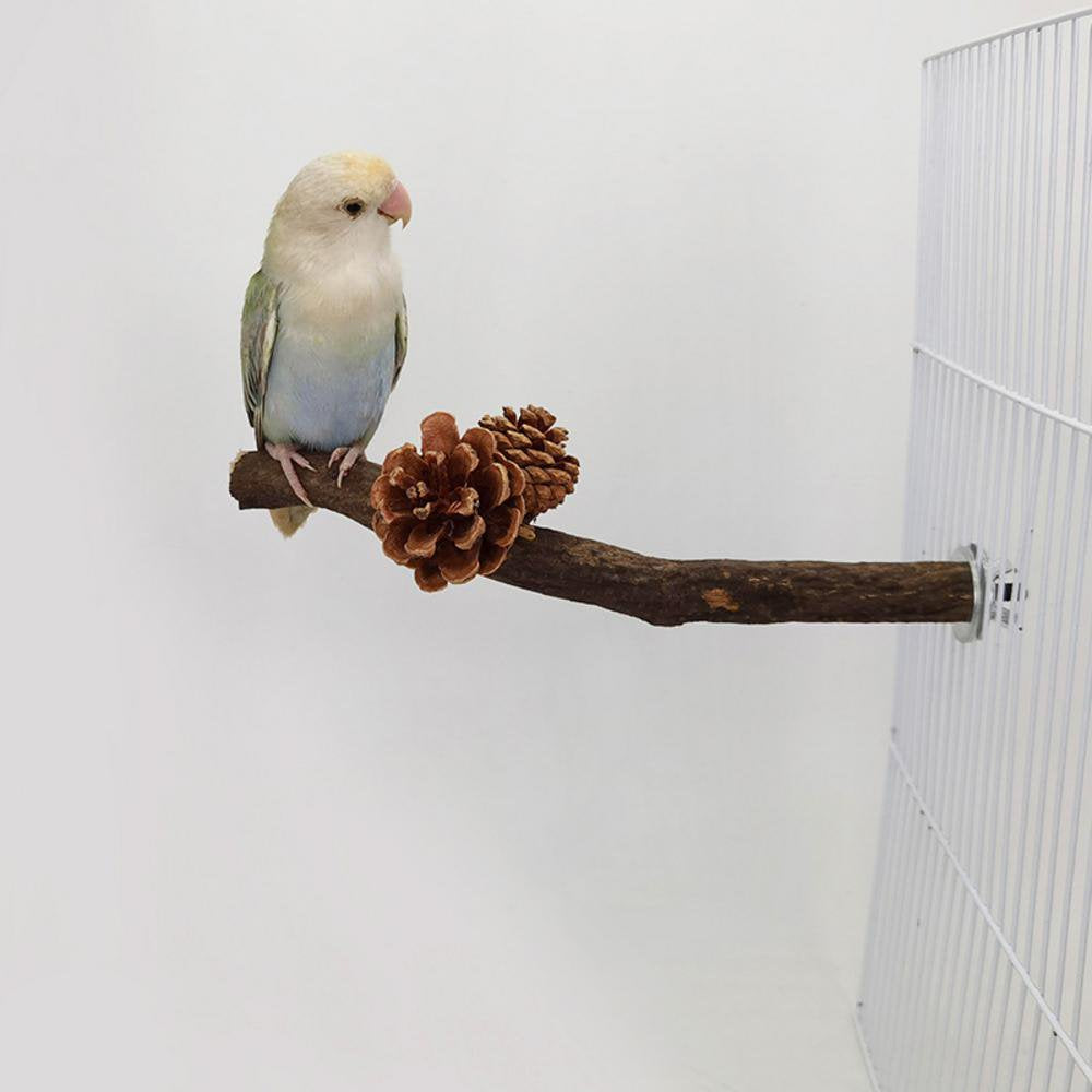 Catinbow Bird Perch Parakeet Cage Accessories Natural Wood Stand Parakeet Toys Bird Natural Pine Wood Cage Decoration Bird Toys for Cockatiels Peonies Parrots Consistent Animals & Pet Supplies > Pet Supplies > Bird Supplies > Bird Cages & Stands Catinbow   