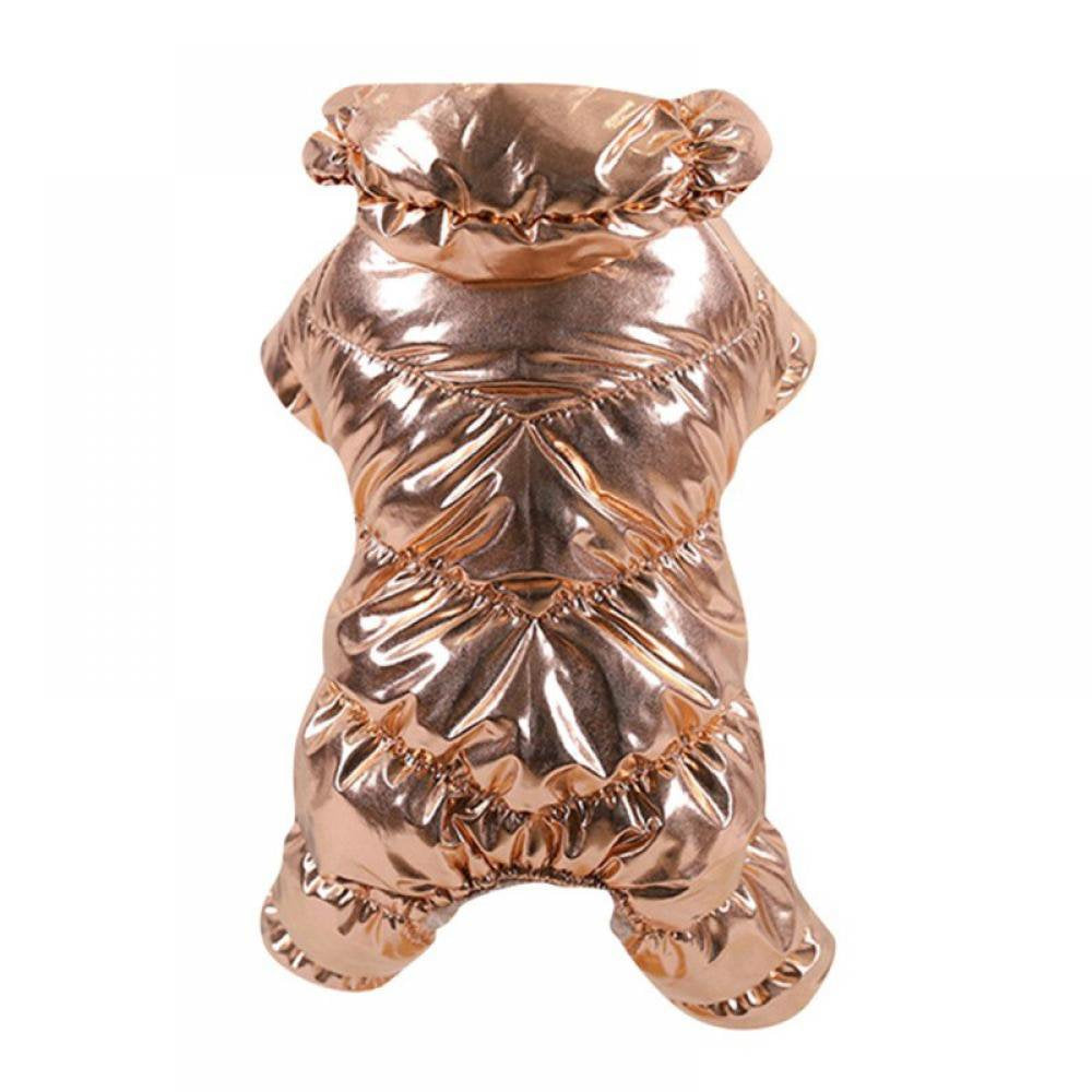 JANDEL Winter Puppy Dog Coats for Small Dogs,Cute Warm Fleece Padded Pet Clothes Apparel Clothing for Chihuahua Poodles French Bulldog Pomeranian Animals & Pet Supplies > Pet Supplies > Dog Supplies > Dog Apparel JANDEL XL Gold 