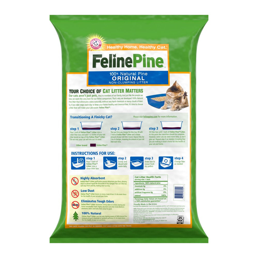 Feline Pine Original Cat Litter 40LB Animals & Pet Supplies > Pet Supplies > Cat Supplies > Cat Litter Church & Dwight Co., Inc.   