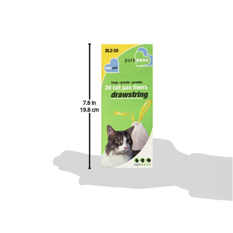 Van Ness, Cat Litter Box Liners with Drawstring, Large, 20 Count Animals & Pet Supplies > Pet Supplies > Cat Supplies > Cat Litter Box Liners Van Ness Plastic Molding CO   