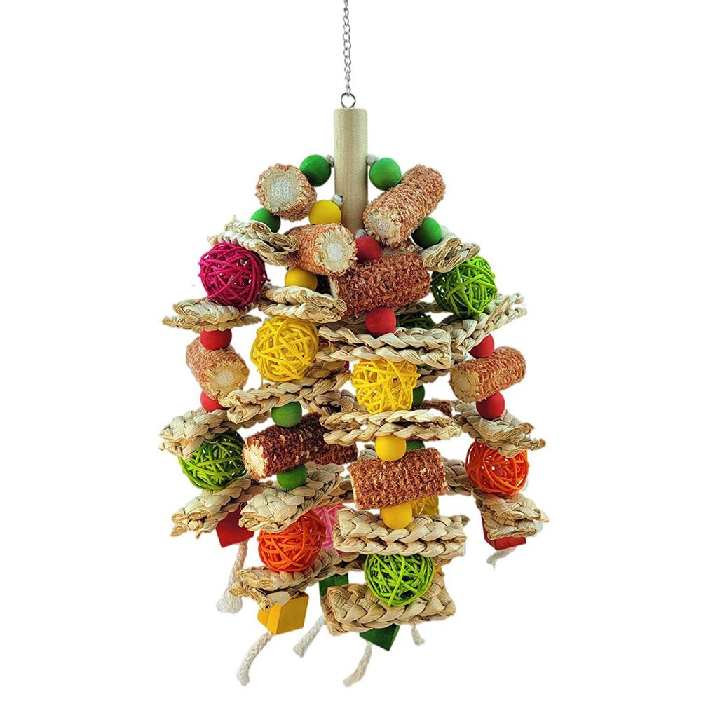 Parrot Toy Colorful Accessories Natural Wooden Puzzle Toy Bird Cage Chewing Toy for Cockatiels Macaw Animals & Pet Supplies > Pet Supplies > Bird Supplies > Bird Cage Accessories duixinghas   