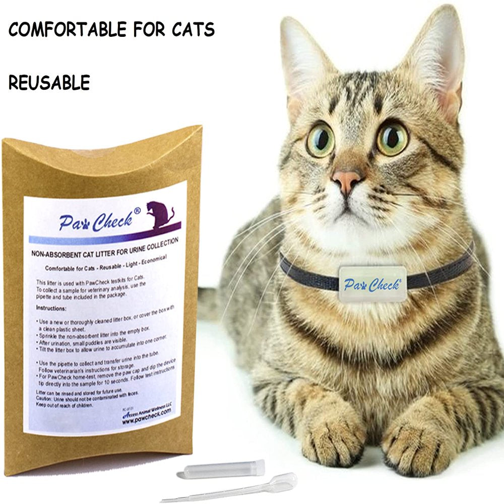 Pawcheck Cat Litter for Urine Collection - Reusable and Non-Absorbent Cat Urine Collection Home Kit Intended to Monitor Cat Health Animals & Pet Supplies > Pet Supplies > Cat Supplies > Cat Litter Pawcheck   