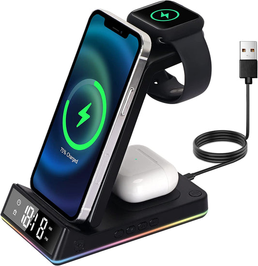 FYY Wireless Charger,5 in 1 Foldable QI Fast Wireless Charging Station Compatible with Iphone 13/12/11 Pro Max/Xs Max/Xr/Xs/X/8/Se,Iwatch Series 7/6/5/4/3/2/Se,Airpods Pro/3/2 - Black Electronics > GPS Accessories > GPS Cases GUANGZHOU WENYI COMMUNICATION EQIPMENT CO.,LTD   