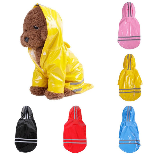 Sarkoyar Pet Dog Puppy Hooded Raincoat Waterproof Jacket Outdoor Costume Apparel Jumpsuit Animals & Pet Supplies > Pet Supplies > Dog Supplies > Dog Apparel Sarkoyar S Red 
