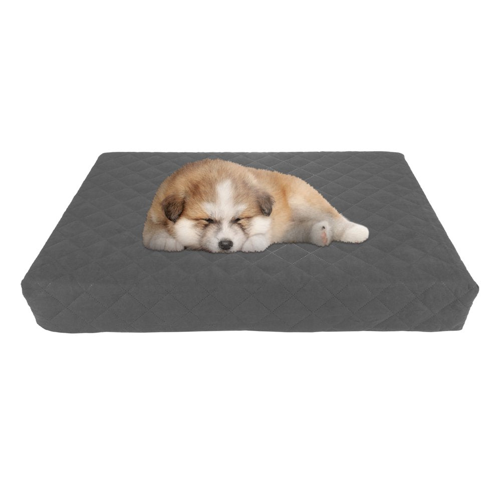 Waterproof Dog Bed – 2-Layer Memory Foam Dog Bed with Removable Machine Washable Cover – 36X27 Dog Bed for Large Dogs up to 75Lbs by PETMAKER (Gray) Animals & Pet Supplies > Pet Supplies > Cat Supplies > Cat Beds Trademark Global LLC 20" x 15"  